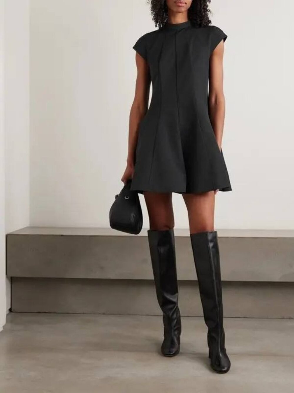 NWT STAUD Ellie Fit & Flare Cap-Sleeve Minidress Size Small - Picture 1 of 11